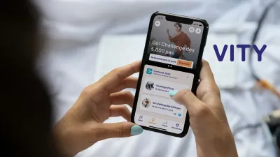 Screenshot de l'app Vity sur un smartphone